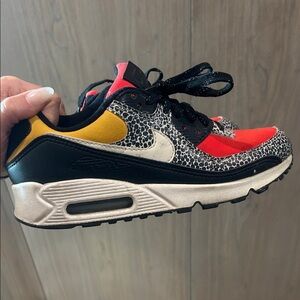 Womens Multicolor Athletic Sneakers - Red, Yellow & Black